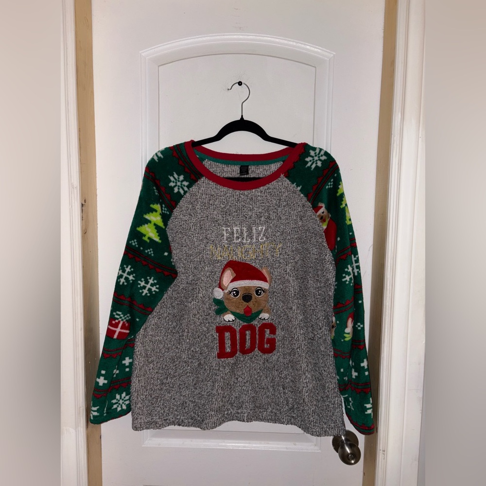 George - Grey Dog Christmas Sweater
